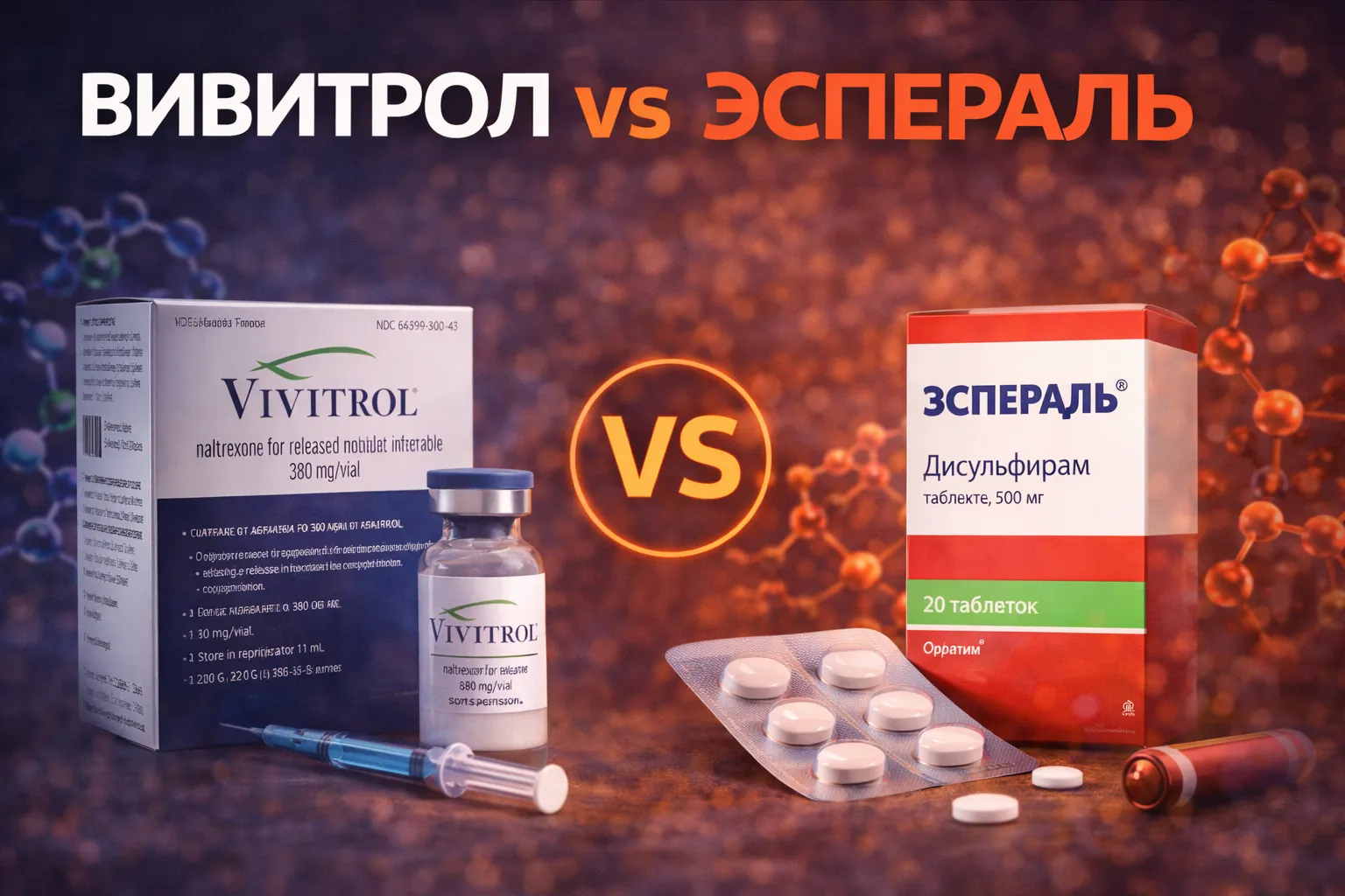 Вивитрол или Эспераль: что выбрать для кодирования